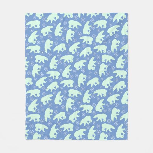 Polar Bear Pattern Fleece Blanket