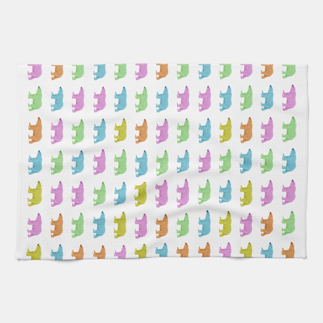 Polar Bear Pattern Kitchen Towel (Horizontal)