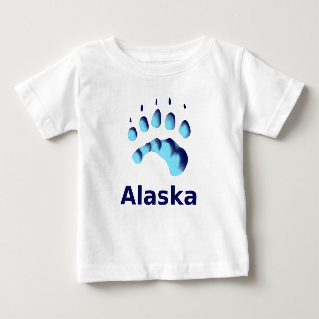 Polar Bear Paw Print Baby T-Shirt (Front)