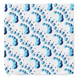 Polar Bear Paw Print Bandana