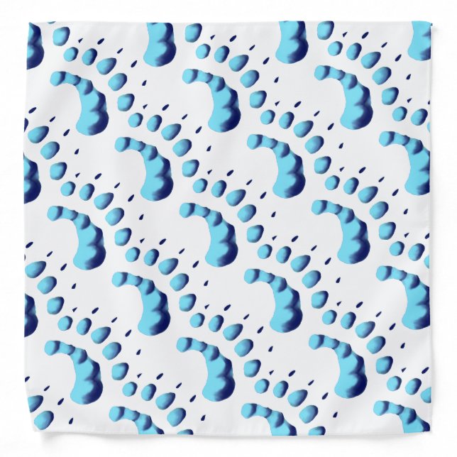 Polar Bear Paw Print Bandana (Front)