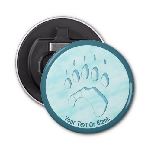 Polar Bear Paw Print Bottle Opener