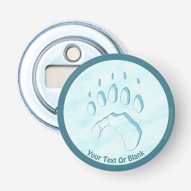 Polar Bear Paw Print Bottle Opener (Front)