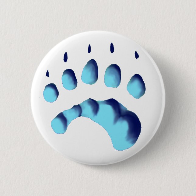 Polar Bear Paw Print Button (Front)