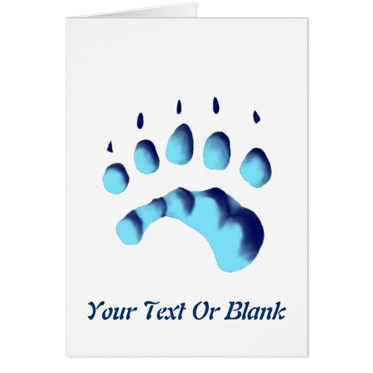 Polar Bear Paw Print Cards (Front)
