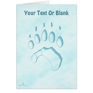 Polar Bear Paw Print Cards