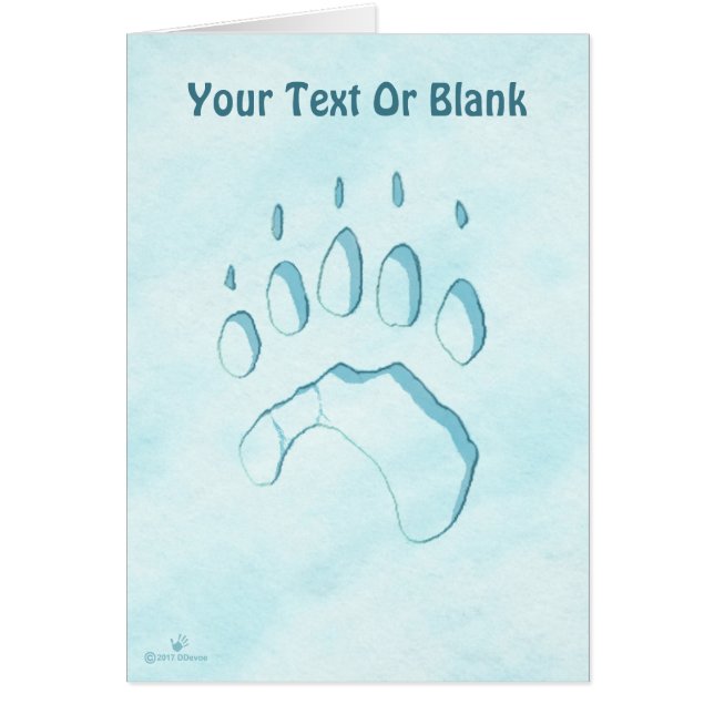 Polar Bear Paw Print Cards (Front)