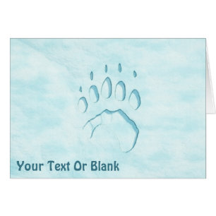 Polar Bear Paw Print Cards