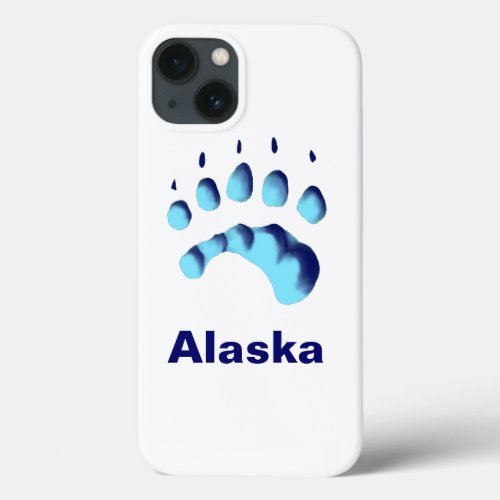 Polar Bear Paw Print iPhone 13 Case