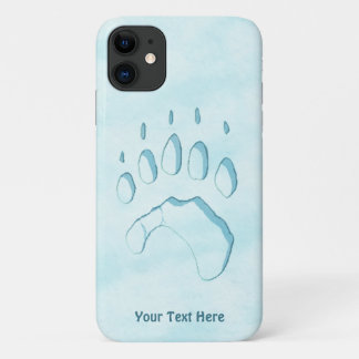 Polar Bear Paw Print iPhone 11 Case