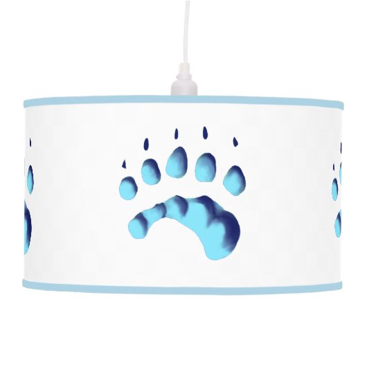 Polar Bear Paw Print Ceiling Lamp (Front)