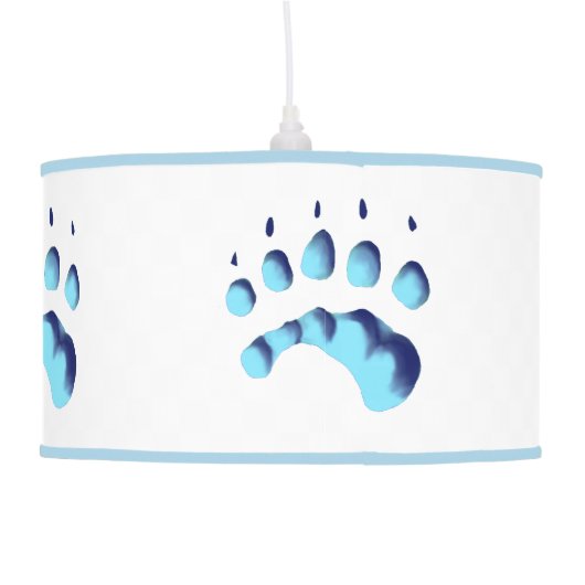 Polar Bear Paw Print Ceiling Lamp (Back)