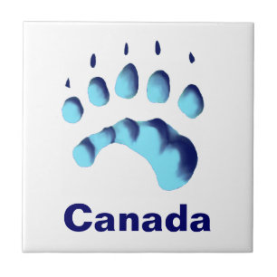 Polar Bear Paw Print Ceramic Tile