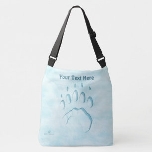 Polar Bear Paw Print Crossbody Bag