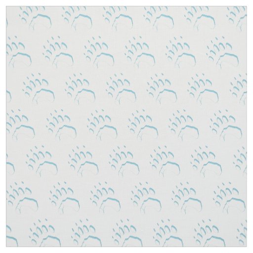 Polar Bear Paw Print Fabric