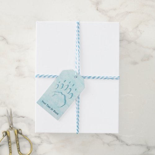 Polar Bear Paw Print Gift Tags