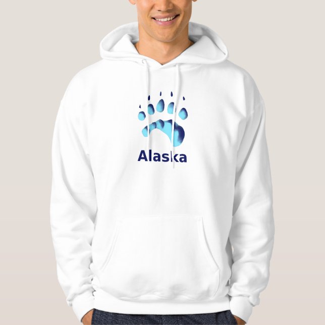 Polar Bear Paw Print Hoodie (Front)