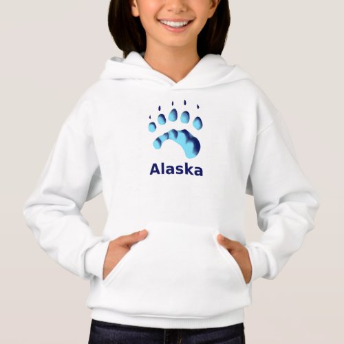 Polar Bear Paw Print Hoodie