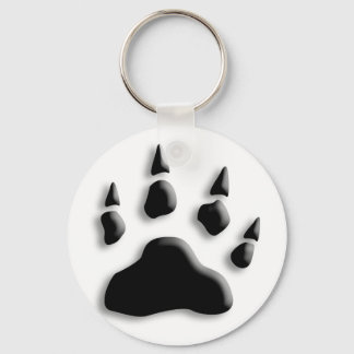 Polar Bear Paw Print Keychain