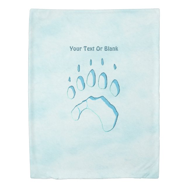Polar Bear Paw Print OtterBox iPhone Case Duvet Cover (Front)