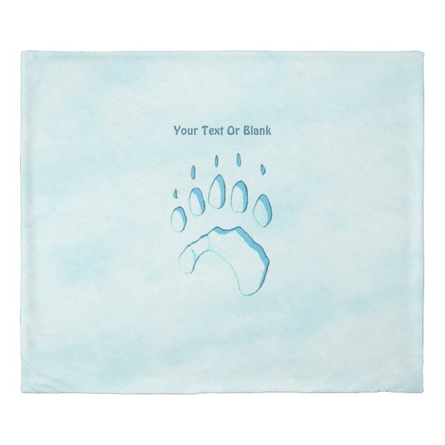 Polar Bear Paw Print OtterBox iPhone Case Duvet Cover (Front)