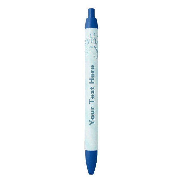 Polar Bear Paw Print Pen (Front Vertical)