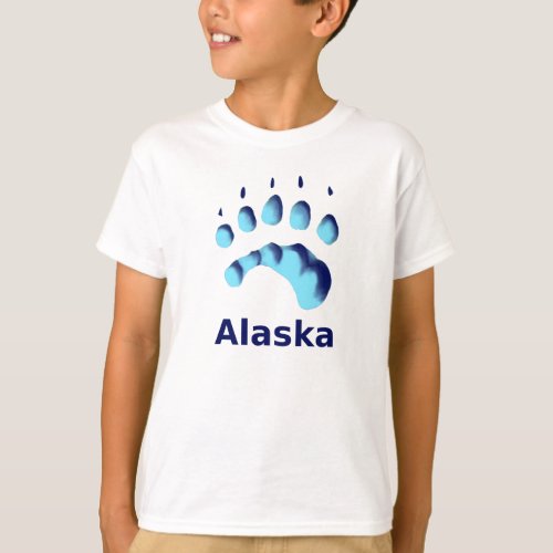 Polar Bear Paw Print T_Shirt