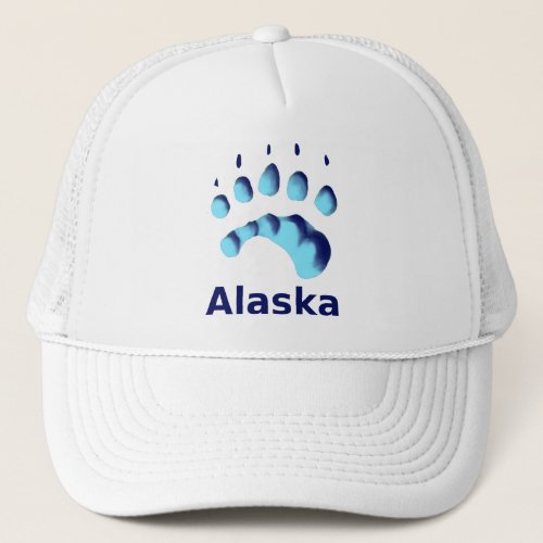 Polar Bear Paw Print Trucker Hat