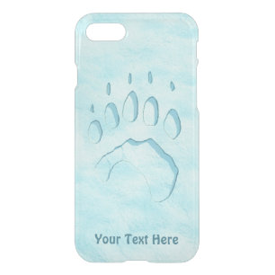 Polar Bear Paw Print iPhone SE/8/7 Case
