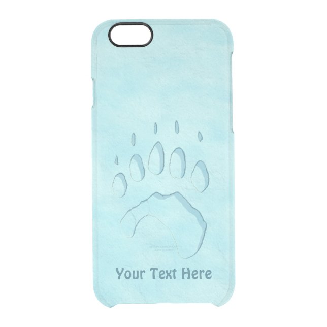 Polar Bear Paw Print Uncommon iPhone Case (Back)