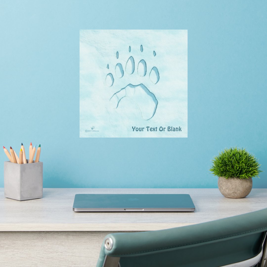 Polar Bear Paw Print Wall Decal Zazzle
