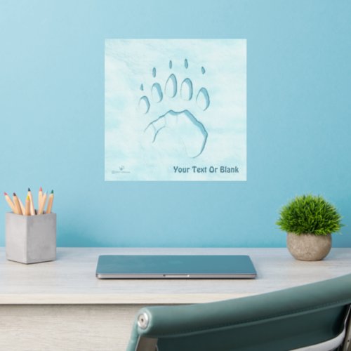 Polar Bear Paw Print Wall Decal