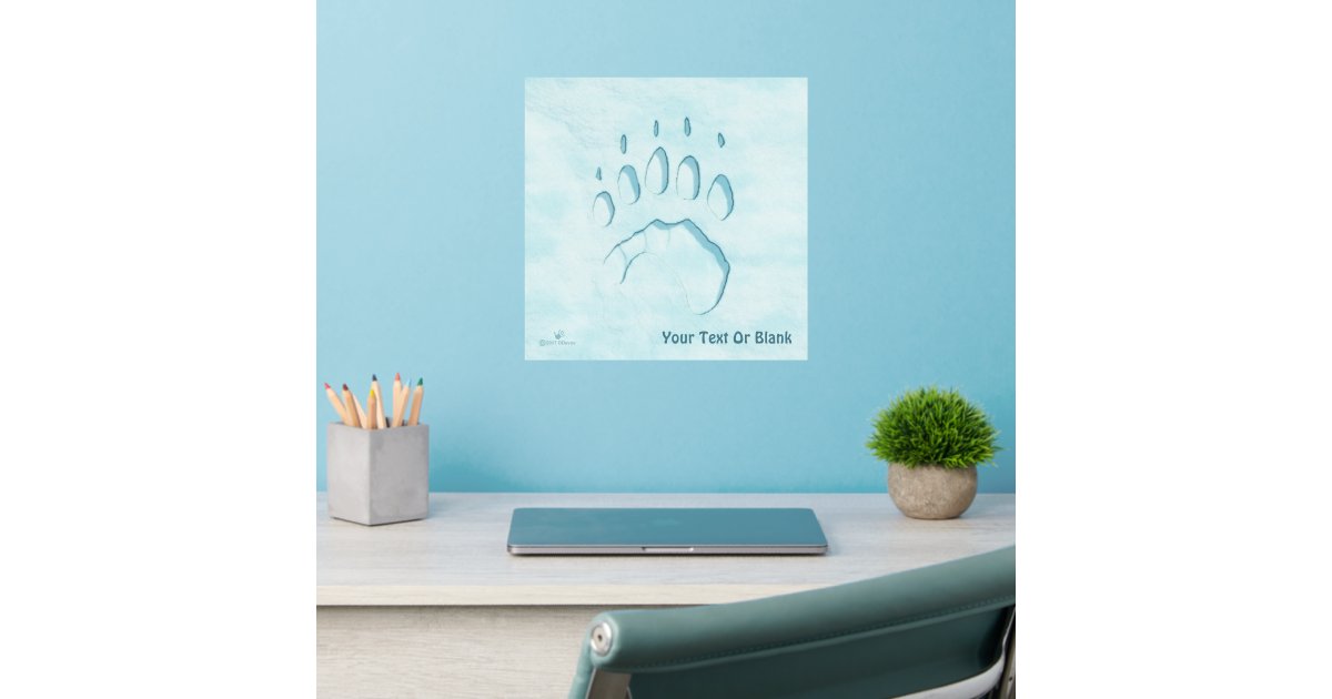 Polar Bear Paw Print Wall Decal Zazzle