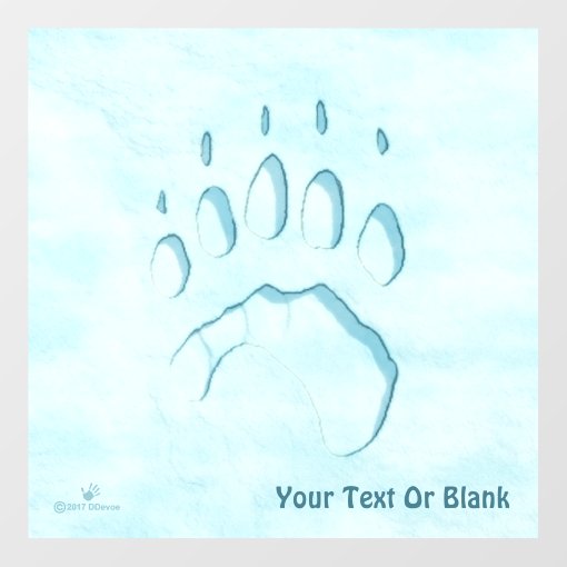 Polar Bear Paw Print Wall Decal Zazzle