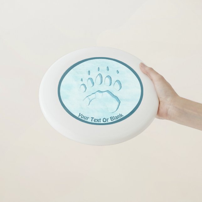 Polar Bear Paw Print Wham-O Frisbee (In Hand)