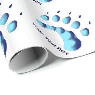 Polar Bear Paw Print Wrapping Paper