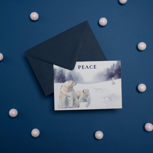 Polar Bear Peace Corporate Christmas Postcard (Creator Uploaded)