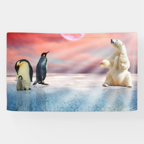Polar Bear Penguin Banner