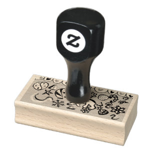 Polar Bear Peppermint Latte Christmas   Rubber Stamp