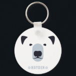 Polar Bear | Personalized Name Keychain<br><div class="desc">A fun and minimal winter key chains tailored to adults and kids alike.  It features a minimal yet fun illustration of a polar bear head with your personalized name underneath.</div>