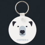 Polar Bear | Personalized Name Keychain<br><div class="desc">A fun and minimal winter key chains tailored to adults and kids alike.  It features a minimal yet fun illustration of a polar bear head with your personalized name underneath.</div>