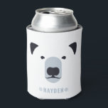 Polar Bear | Personalized Name Keychain Can Cooler<br><div class="desc">A fun and minimal winter can coozie tailored to adults and kids alike.  It features a minimal yet fun illustration of a polar bear head with your personalized name underneath.</div>