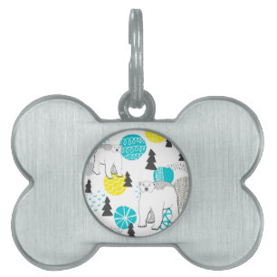 Polar bear pet ID tag