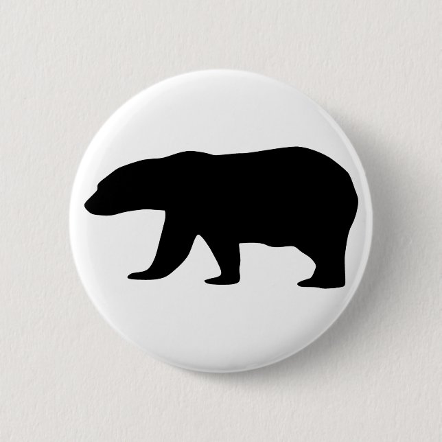 Polar Bear Pinback Button (Front)