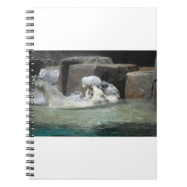 Polar Bear Playing with a Jug Notebook (Front)
