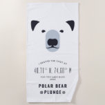 Polar Bear Plunge Beach Towel<br><div class="desc">Matching towels tailored to the polar bear plunge invitation set.  Help you plunge attendees stay warm in style.</div>