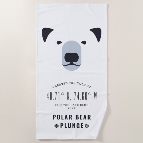 Polar Bear Plunge Beach Towel