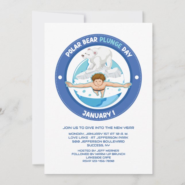 Polar Bear Plunge Day Invitation (Front)