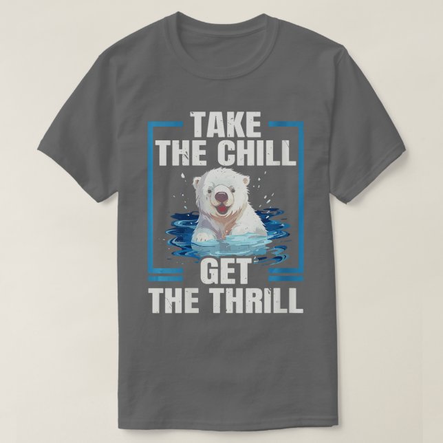 Polar Bear Plunge Icy Water Polar Plunge VNeck   5 T-Shirt (Design Front)