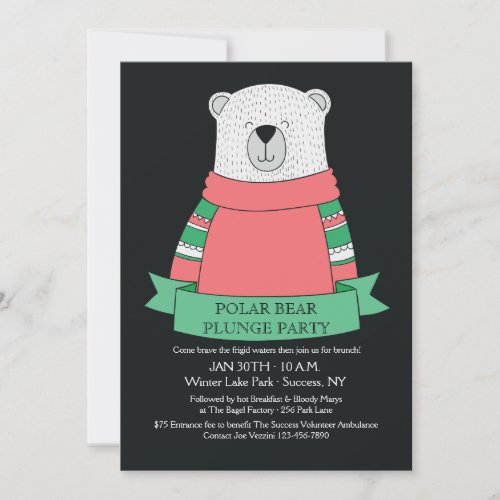 Polar Bear Plunge Party Invitation